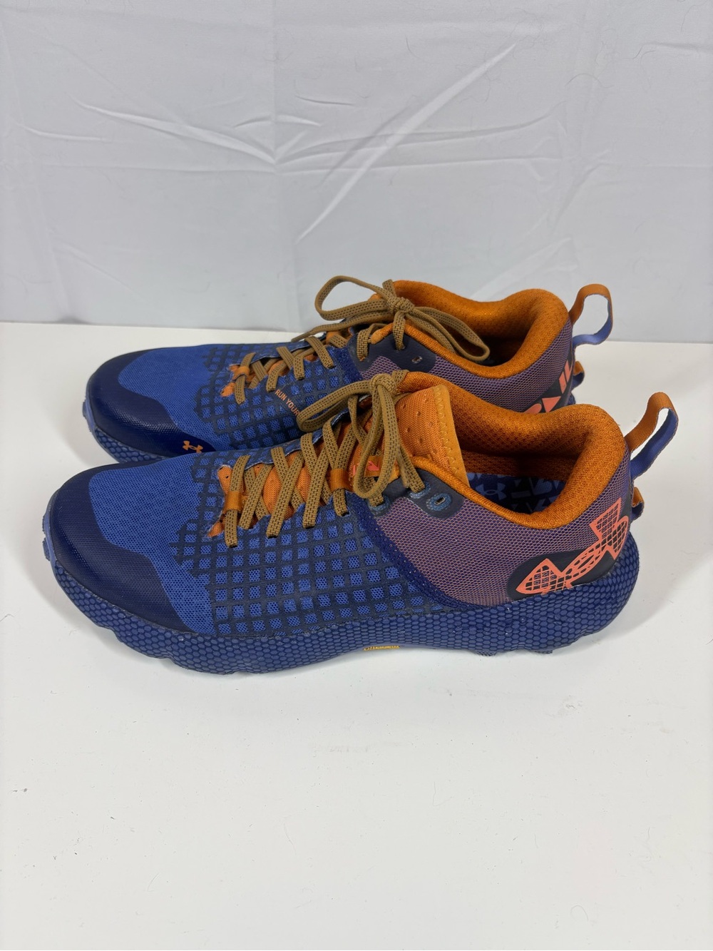 Under Armour Blue and Orange Trail Running Sneakers